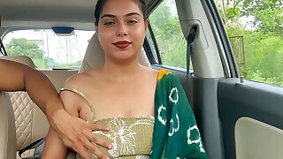 Doggystyle handjob for friend in car outdoors &ndash; risky sex in hindi audio sex