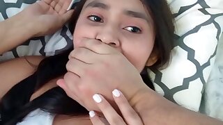 shh shh don't go screaming! stepdad fucks his stepdaughter while he takes a nap
