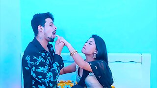 Slim bhabhi enjoyed her first Suhagrat night with her husband