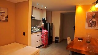 Stepson ends up with a harder cock than ever thanks to his big-assed stepmother.