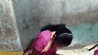 Desi village girl opened her salwar suit and started fucking by inserting her penis and long dick into her pussy simultaneously, Hindi audio Claire Vais