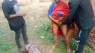 outdoor first time theresome on the best in Rupali Bengali wife