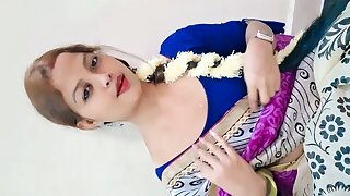 Beautiful Clear Face Desi Girl in Blue Blouse Hot Seductive Look
