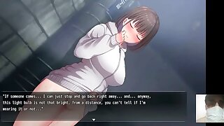 Nightwalk!Hentai game gameplay! Exhibitonist virgin girl masturate in public and got caught and fucked.
