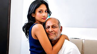 indian Asian Desi Old Man Kissing Licking Sucking fucking Young Girl Video