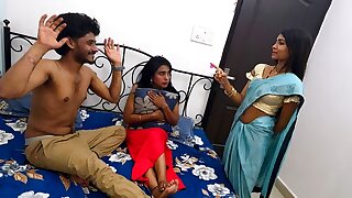 Asian Indian Desi Husband Cheating and Caught by wife Fucking to girlfreind husband wife Girlfriend Threesome Video