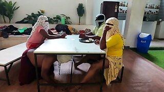 Neighbour Seduce Under Dining Table