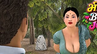 Horny Desi Indian Bhabhi: Hardcore Outdoor Secret Sex with Boyfriend in the Forest English Subtitles