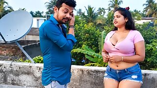 Chachi ki beti ko chhat par bulake choda