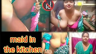 Full Service Desi Maid Fucked in the Kitchen - Tamil Hot Video with Dirty Talking
