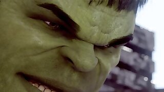 Black Widow tames the Hulk with anal sex