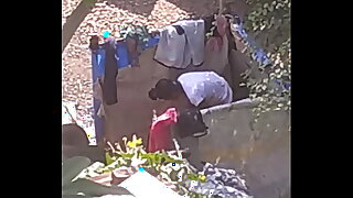 Village teen outdoor bath part 2