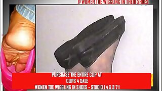 BIG Indian Feet Wiggling In Shoes Against The Wall