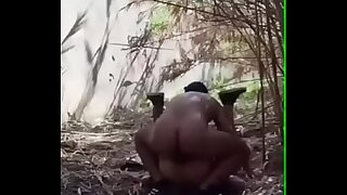 Indian Girl giving pussy in forest