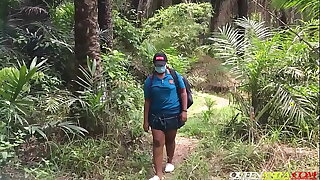 University Girl Missed Her Way To The Forest And Got Fucked By Two Bike Men And She Give Them All Styles