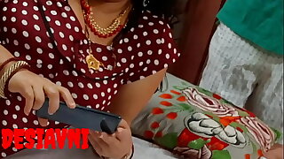 desi avni hard fucked by her sons friend while she watching indian xxx