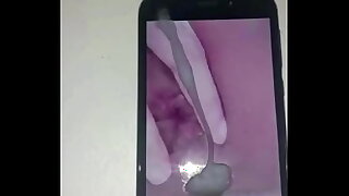 Boyfriend cumming for his girlfriend pink tight asshole