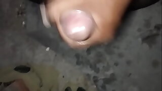 Indian boy cum in night