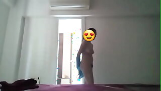 Hottest Suvetha Aunty shows her Hairy Pussy and Small Tits
