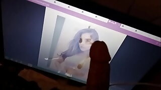 Sexy cum tribute on my body Alvira Lina