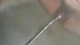 Bhabi ki chut me Su ,su Kiya , bhabi ne bhathroom me pee kiya