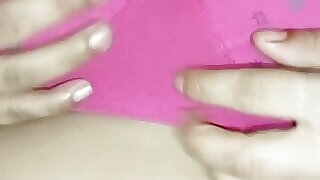 Wife finger in pussy home alone.
