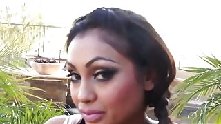 Backyard solo with Indian pornstar Priya Rai